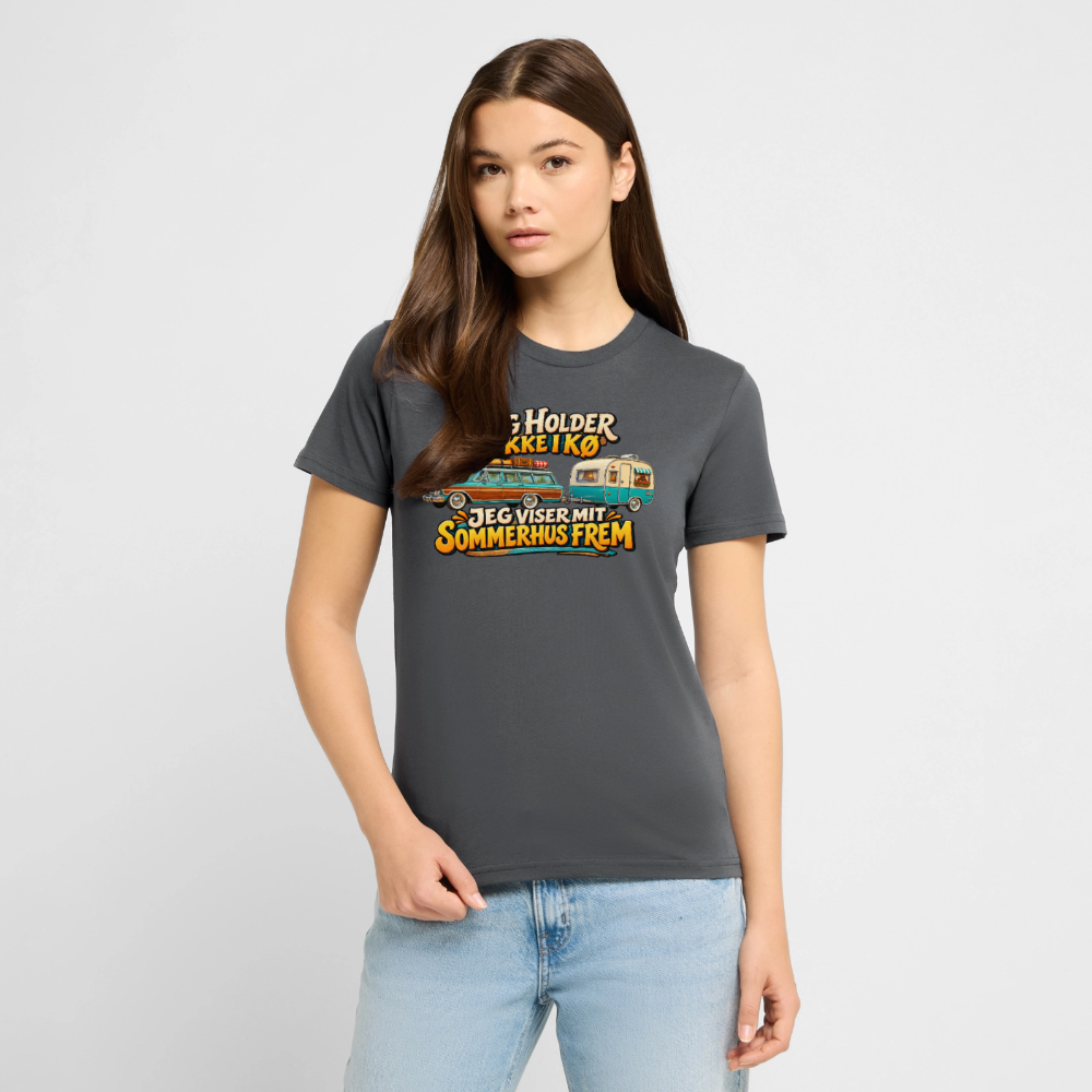 CityShirts - T-shirt - Jeg holder ikke i kø – Jeg viser mit sommerhus frem - CS034 - charcoal