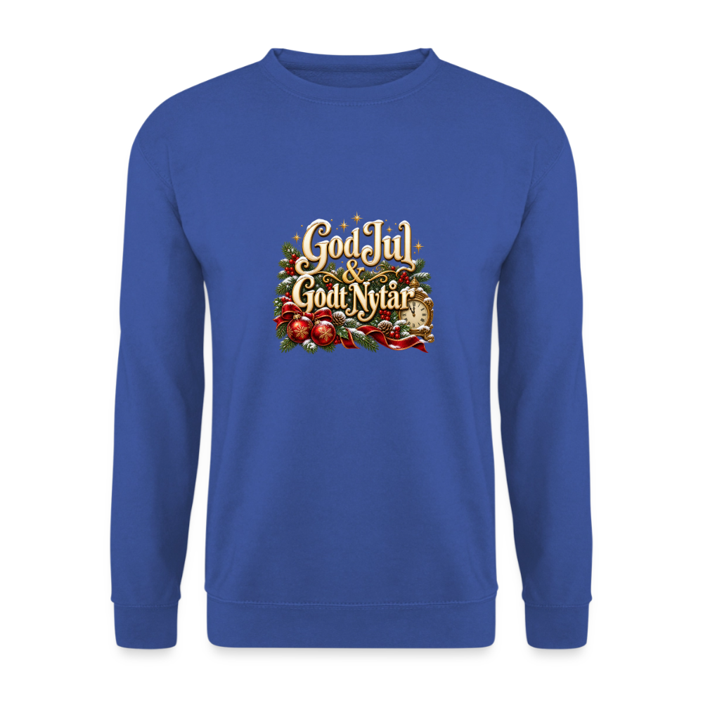 CityShirts - Sweatshirt - God Jul & Godt Nytår – jul og nytår - CS060 - kongeblå