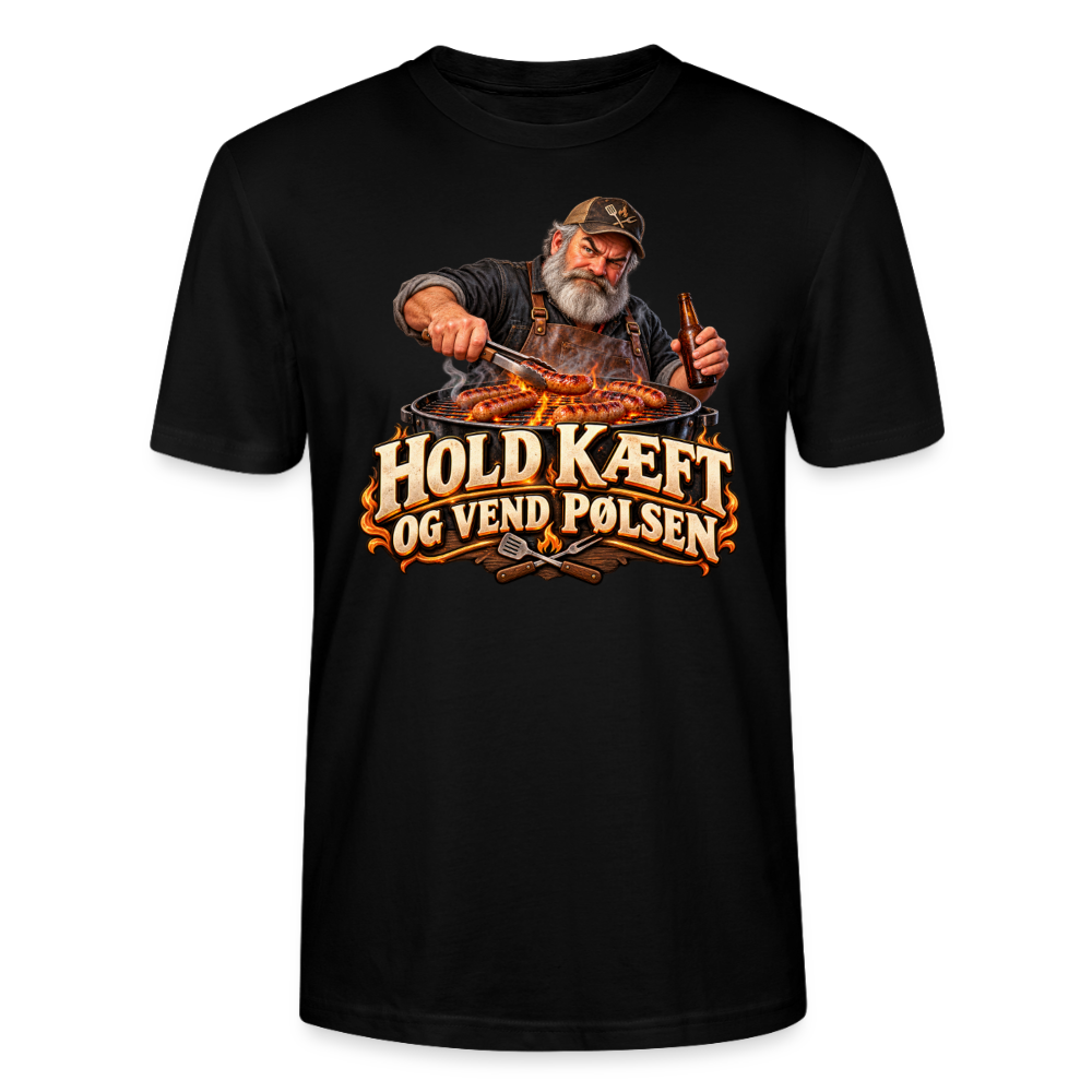 CityShirts - T-shirt - Hold kæft og vend pølsen - CS045 - sort