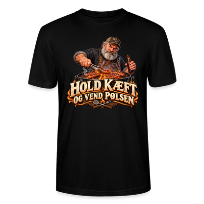 CityShirts - T-shirt - Hold kæft og vend pølsen - CS045 - sort