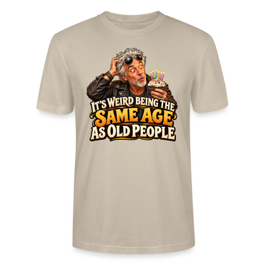 CityShirts - T-shirt - Same age as old people - CS018 - beige