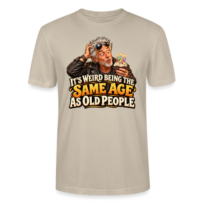 CityShirts - T-shirt - Same age as old people - CS018 - beige