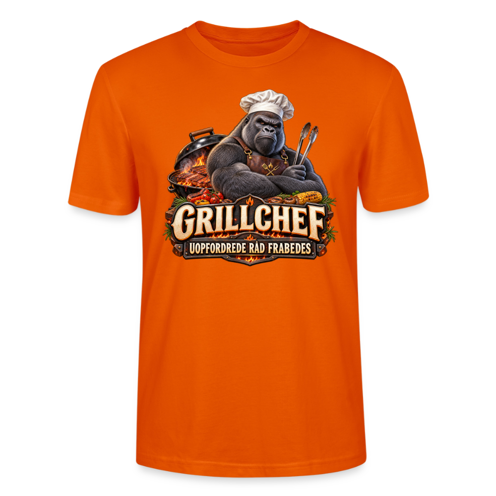CityShirts - T-shirt - Grillchef – Uopfordrede råd frabedes - CS047 - mørk orange