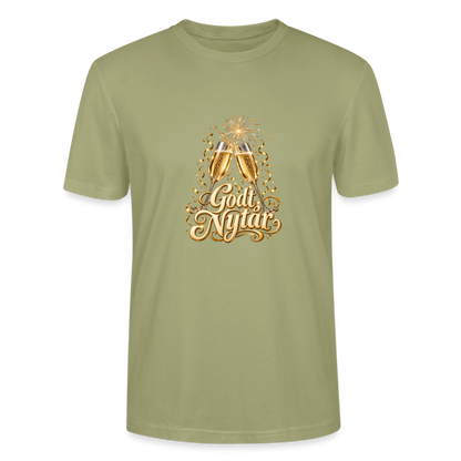 CityShirts - T-shirt - Godt Nytår – champagne og fyrværkeri - CS066 - grågrøn