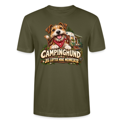 CityShirts - T-shirt - Campinghund – Jeg lufter mine mennesker - CS041 - khaki