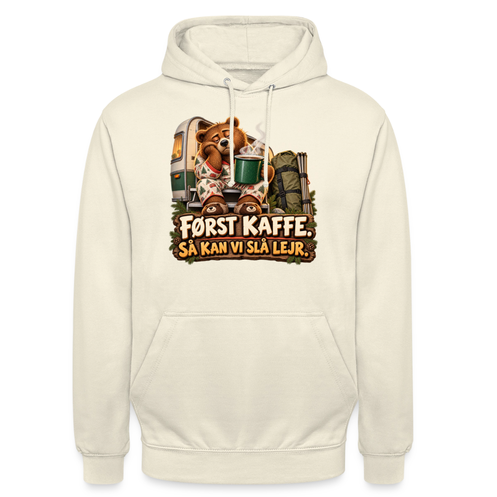 CityShirts - Hoodie - Først kaffe – Så kan vi slå lejr - CS043 - vaniljemilkshake