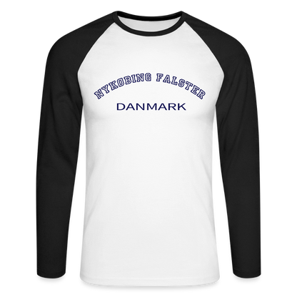 CityShirt - Baseball T-Shirt - Nykøbing Falster - hvid/sort