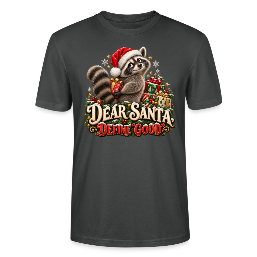 CityShirts - T-shirt - Dear Santa, define good – julevaskebjørn - CS028 - charcoal