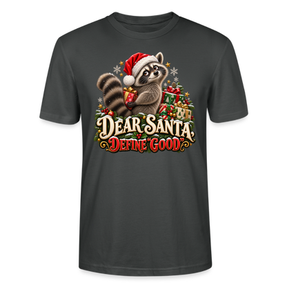 CityShirts - T-shirt - Dear Santa, define good – julevaskebjørn - CS028 - charcoal