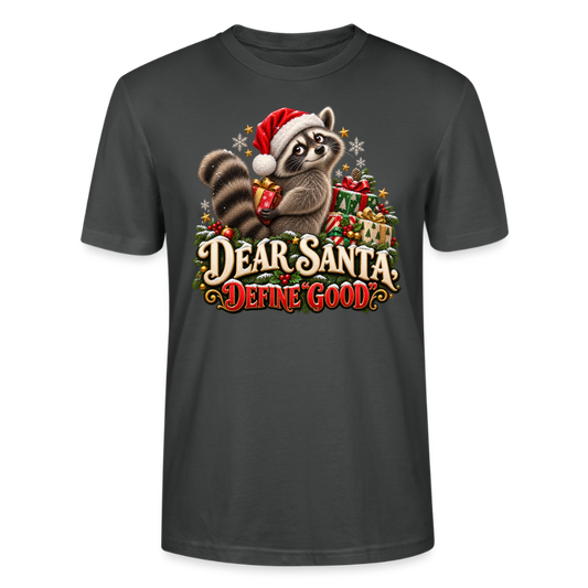 CityShirts - T-shirt - Dear Santa, define good – julevaskebjørn - CS028 - charcoal