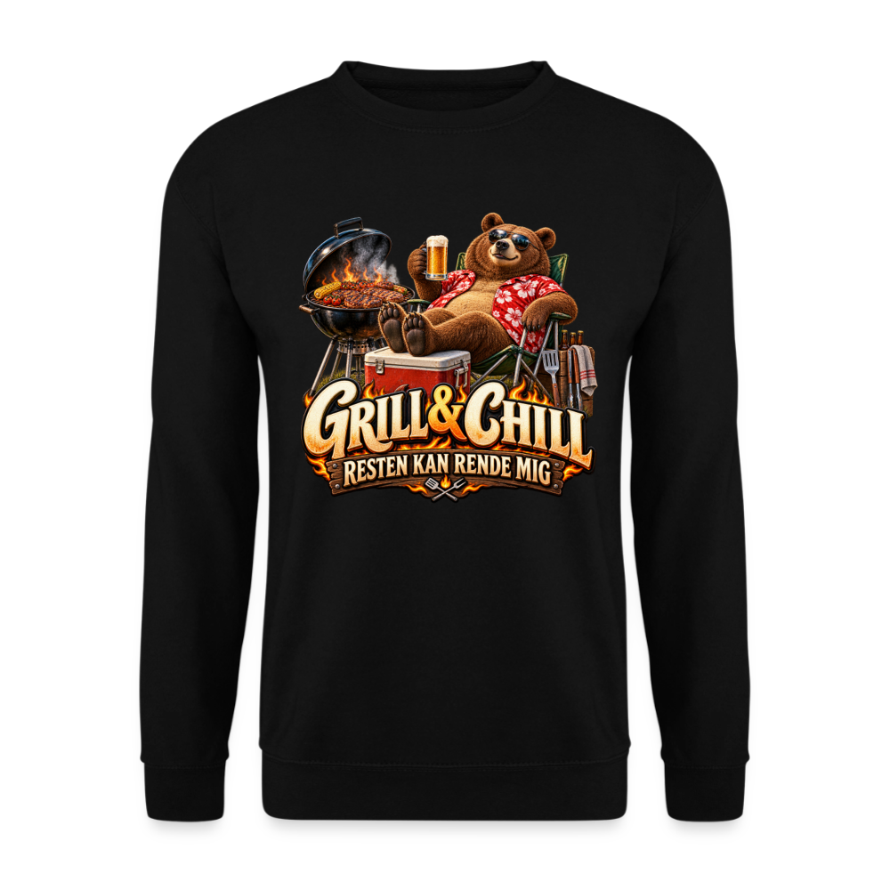 CityShirts - Sweatshirt - Grill & Chill – Resten kan rende mig - CS049 - sort