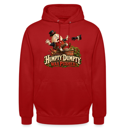 CityShirts - Hoodie - Humpty Dumpty was pushed - CS016 - rød