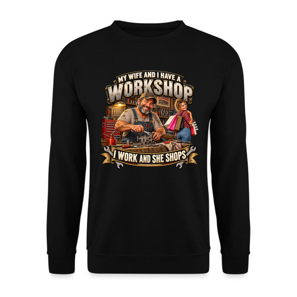 CityShirts - Sweatshirt - Workshop – I work and she shops - CS021 - sort