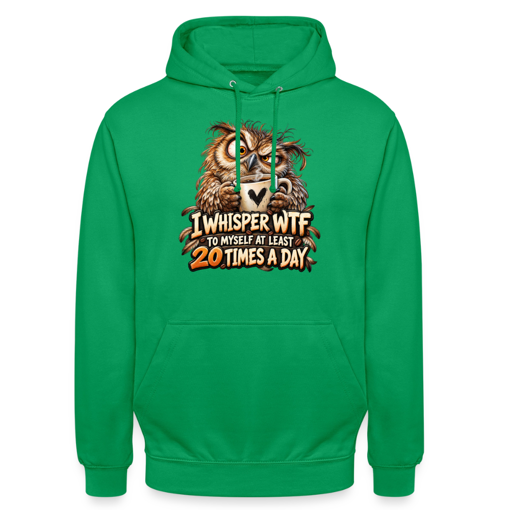 CityShirts - Hoodie - I whisper WTF to myself - CS011 - kelly grøn