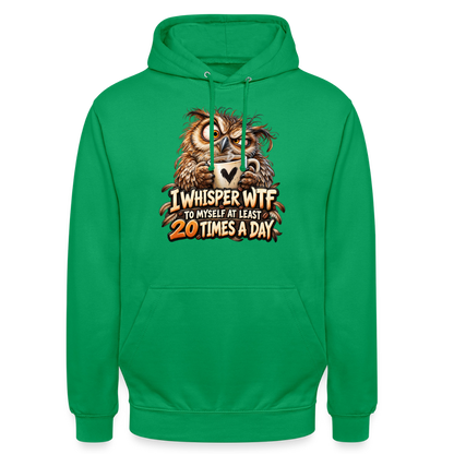 CityShirts - Hoodie - I whisper WTF to myself - CS011 - kelly grøn