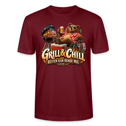 CityShirts - T-shirt - Grill & Chill – Resten kan rende mig - CS049 - burgunder-rød