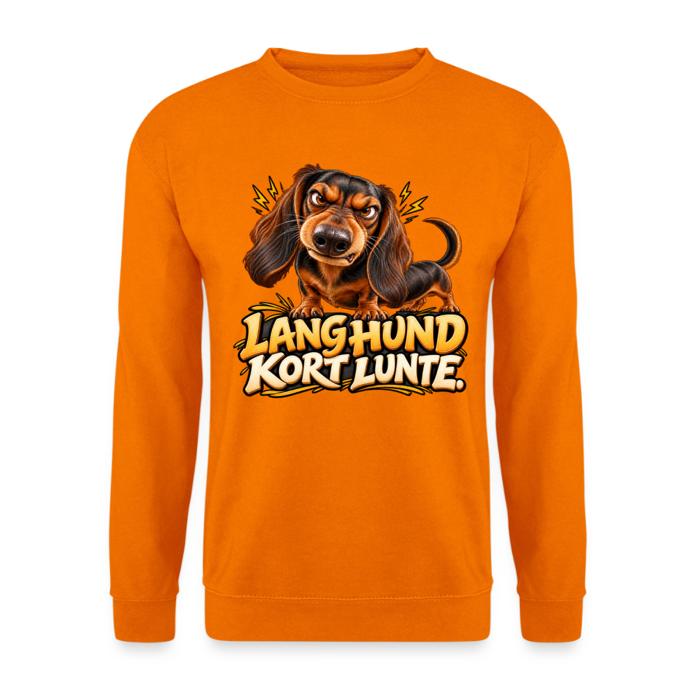 CityShirts - Sweatshirt - Lang Hund – Kort Lunte - CS026 - orange