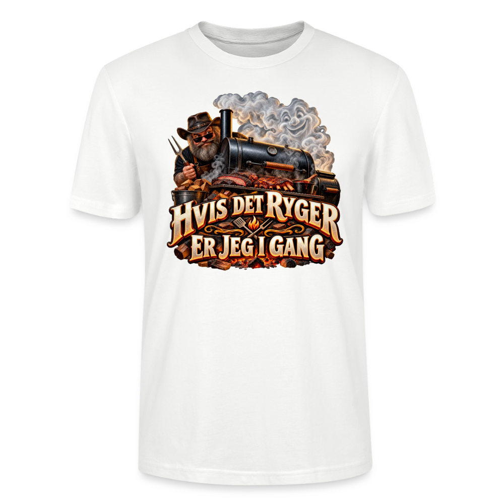 CityShirts - T-shirt - Hvis det ryger, er jeg i gang - CS051 - hvid