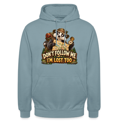 CityShirts - Hoodie - Don’t follow me – I’m lost too - CS019 - gråblå