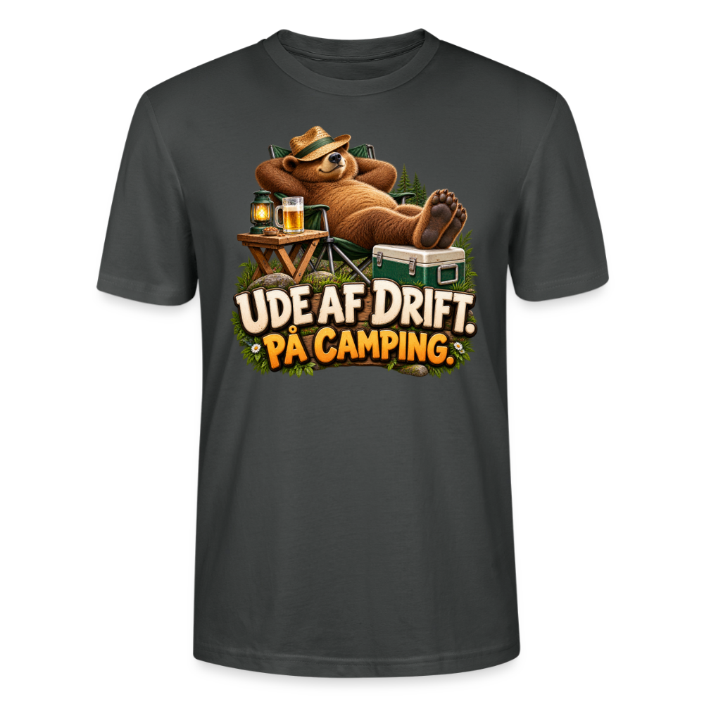 CityShirts - T-shirt - Ude af drift. På camping. - CS035 - charcoal