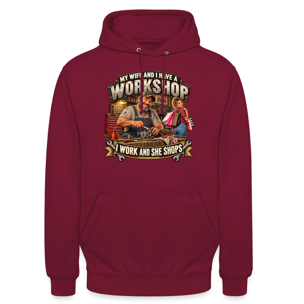 CityShirts - Hoodie - Workshop – I work and she shops - CS021 - bordeaux