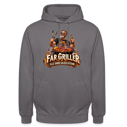 CityShirts - Hoodie - Far griller – Alle andre holder afstand - CS055 - mellemgrå