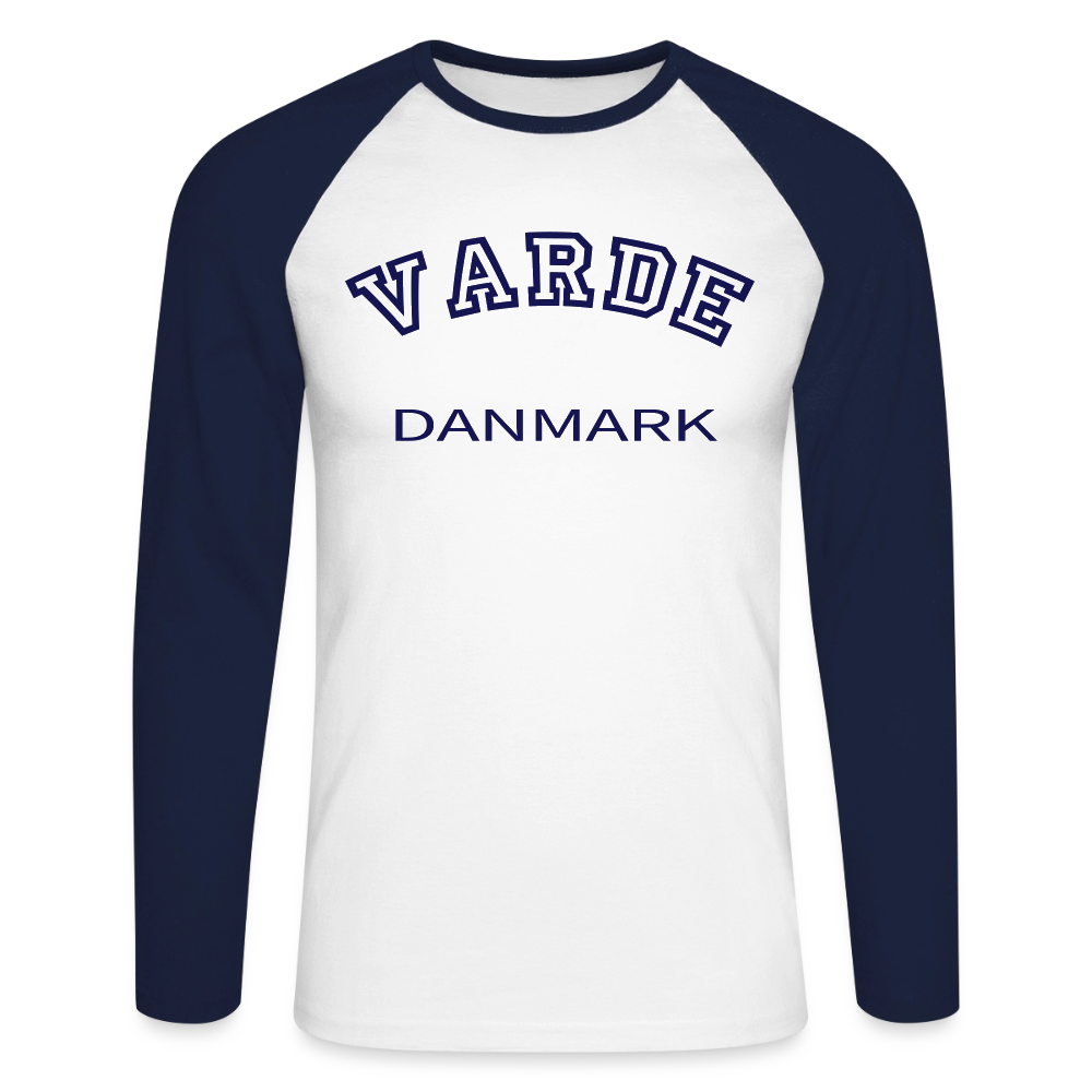 CityShirt - Baseball T-Shirt - Varde - hvid/marineblå