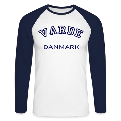 CityShirt - Baseball T-Shirt - Varde - hvid/marineblå