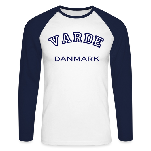 CityShirt - Baseball T-Shirt - Varde - hvid/marineblå