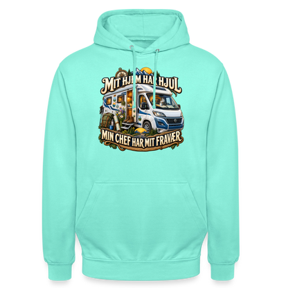 CityShirts - Hoodie - Mit hjem har hjul – Min chef har mit fravær - CS040 - mint