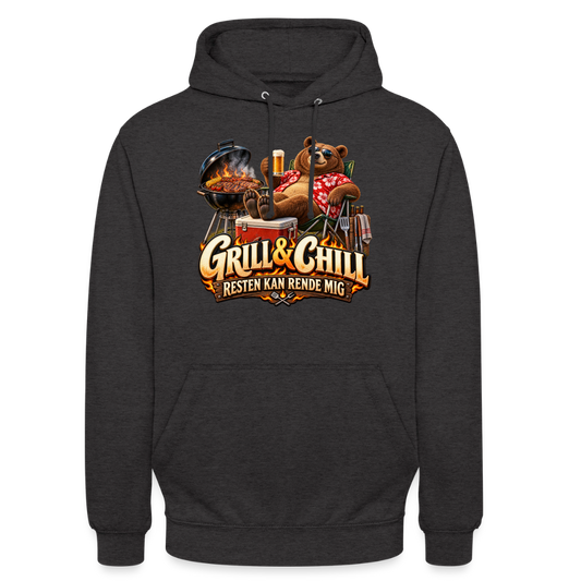 CityShirts - Hoodie - Grill & Chill – Resten kan rende mig - CS049 - charcoal