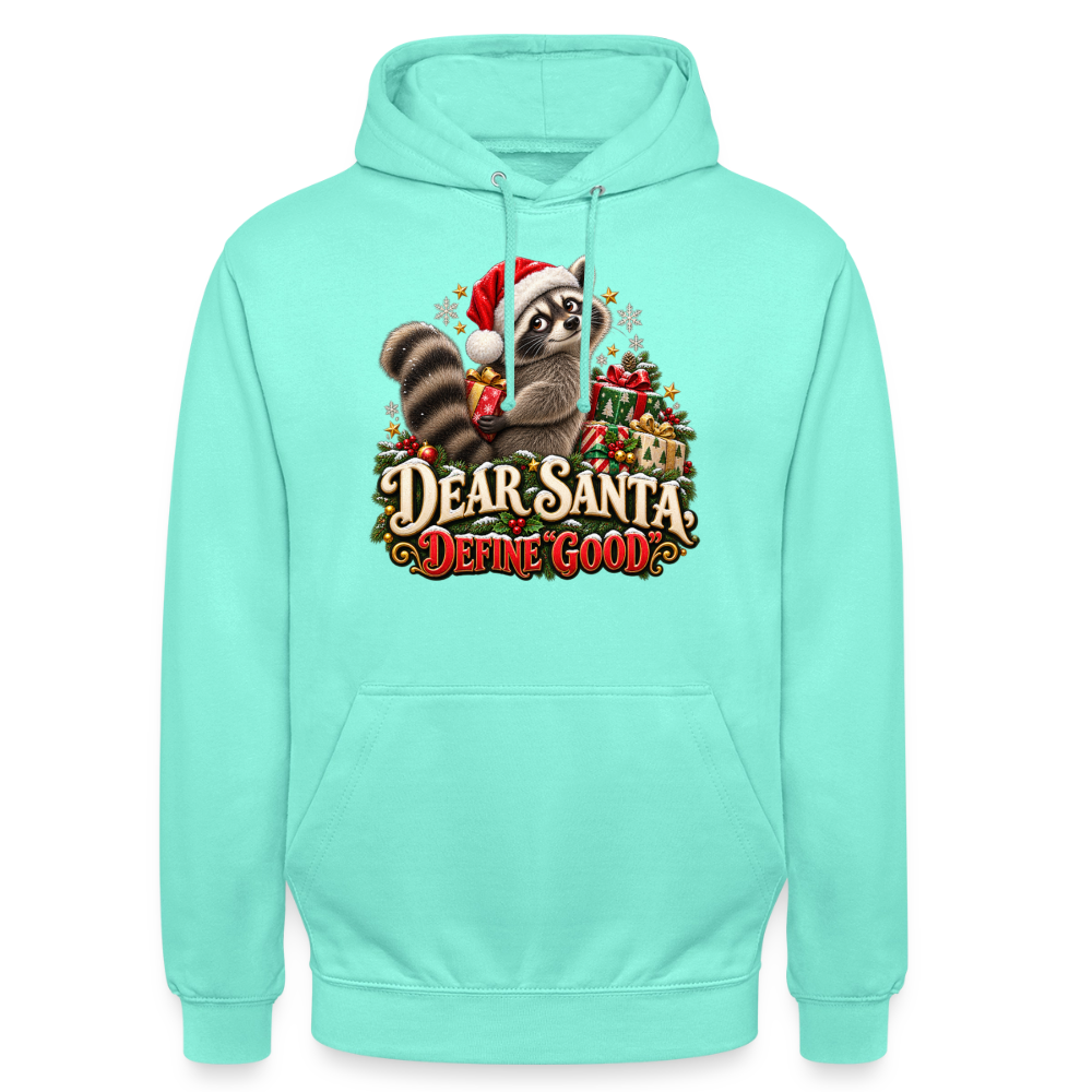 CityShirts - Hoodie - Dear Santa, define good – julevaskebjørn - CS028 - mint