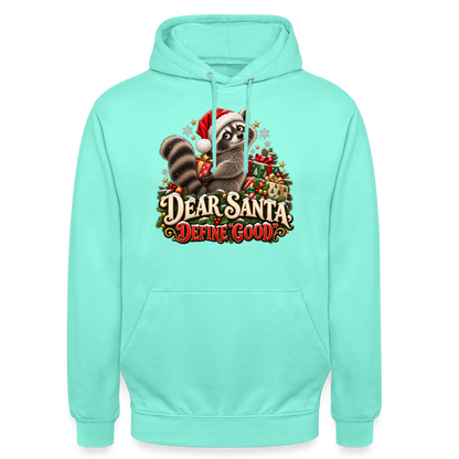 CityShirts - Hoodie - Dear Santa, define good – julevaskebjørn - CS028 - mint