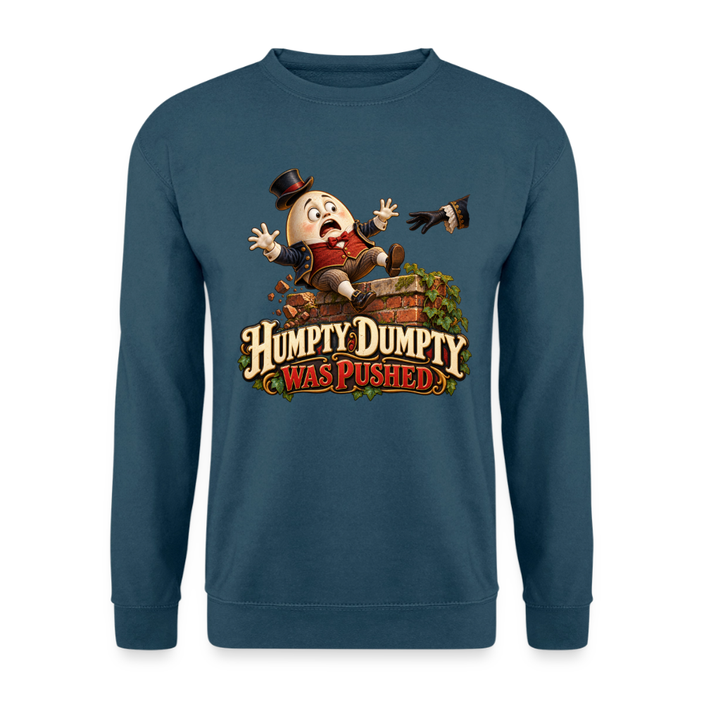 CityShirts - Sweatshirt - Humpty Dumpty was pushed - CS016 - indigoblå
