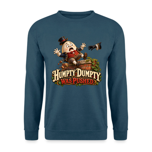 CityShirts - Sweatshirt - Humpty Dumpty was pushed - CS016 - indigoblå