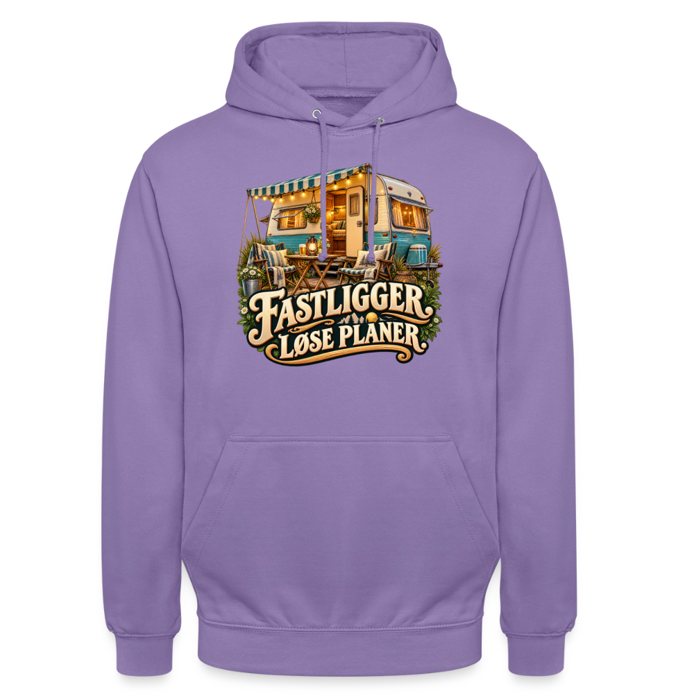 CityShirts - Hoodie - Fastligger. Løse planer. - CS031 - lavendel