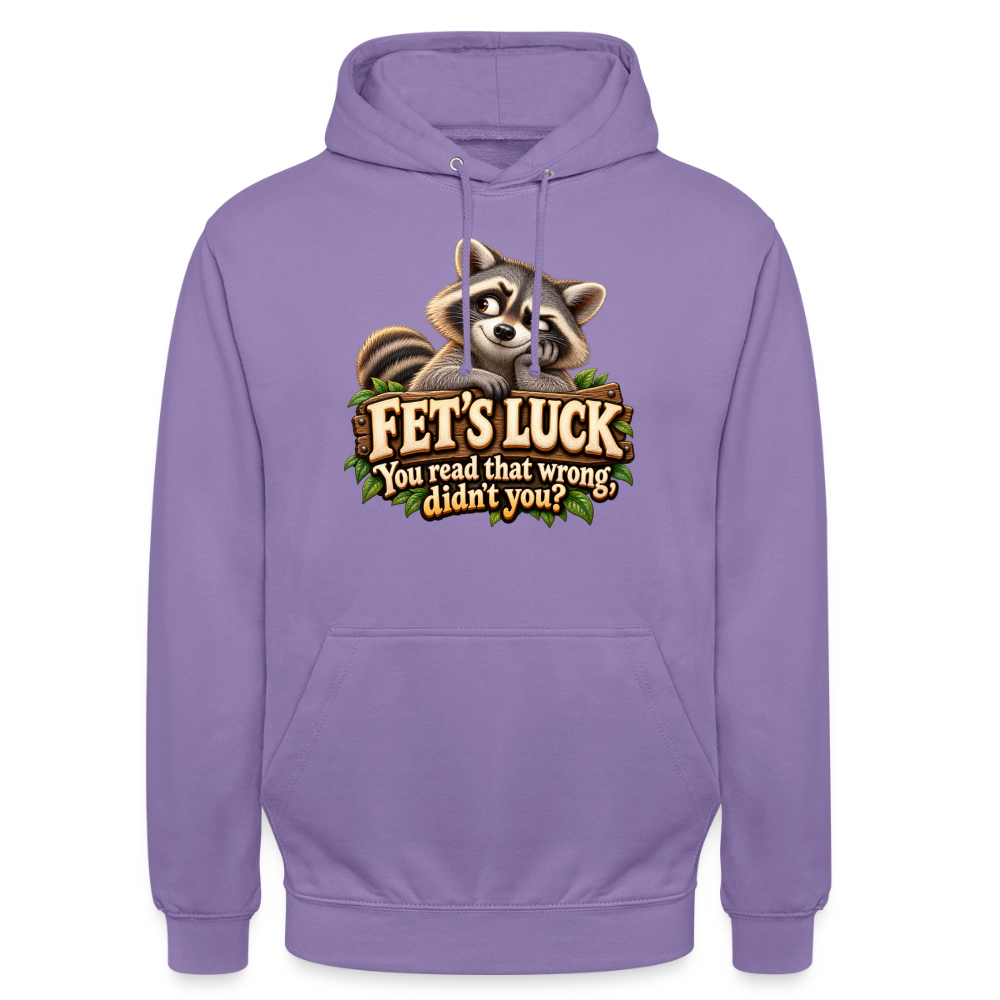 CityShirts - Hoodie - Fet’s Luck – You read that wrong, didn’t you? - CS003 - lavendel