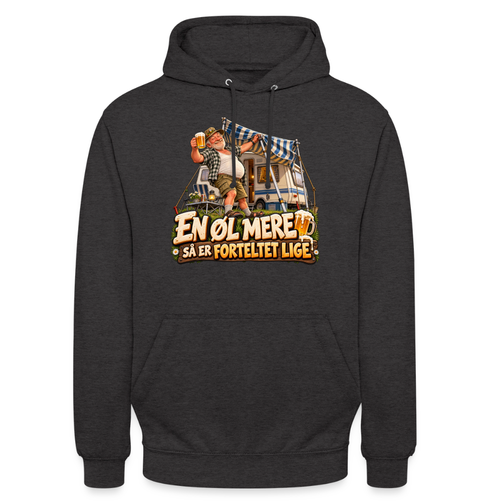 CityShirts - Hoodie - En øl mere, så er forteltet lige - CS039 - charcoal