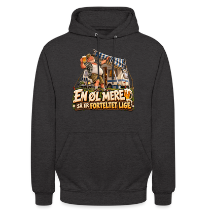 CityShirts - Hoodie - En øl mere, så er forteltet lige - CS039 - charcoal