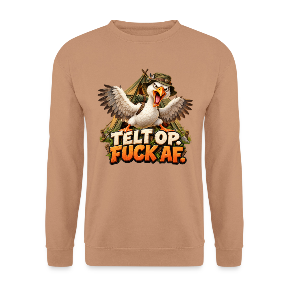 CityShirts - Sweatshirt - Telt op. Fuck af. - CS037 - mokka
