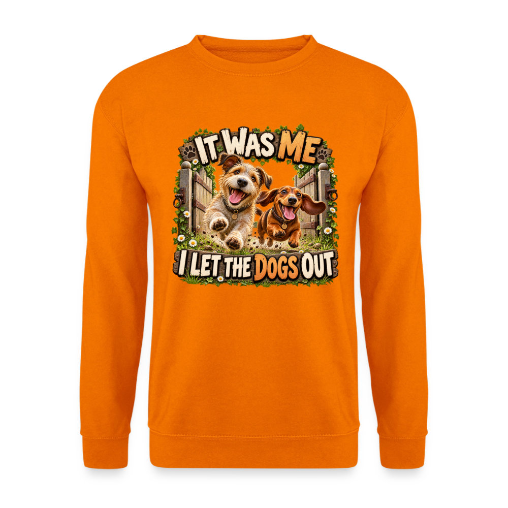 CityShirts - Sweatshirt - It was me – I let the dogs out - CS013 - orange