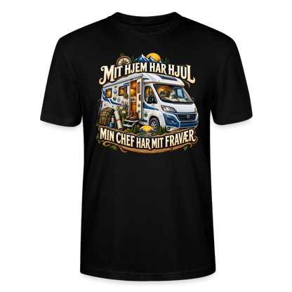 CityShirts - T-shirt - Mit hjem har hjul – Min chef har mit fravær - CS040 - sort