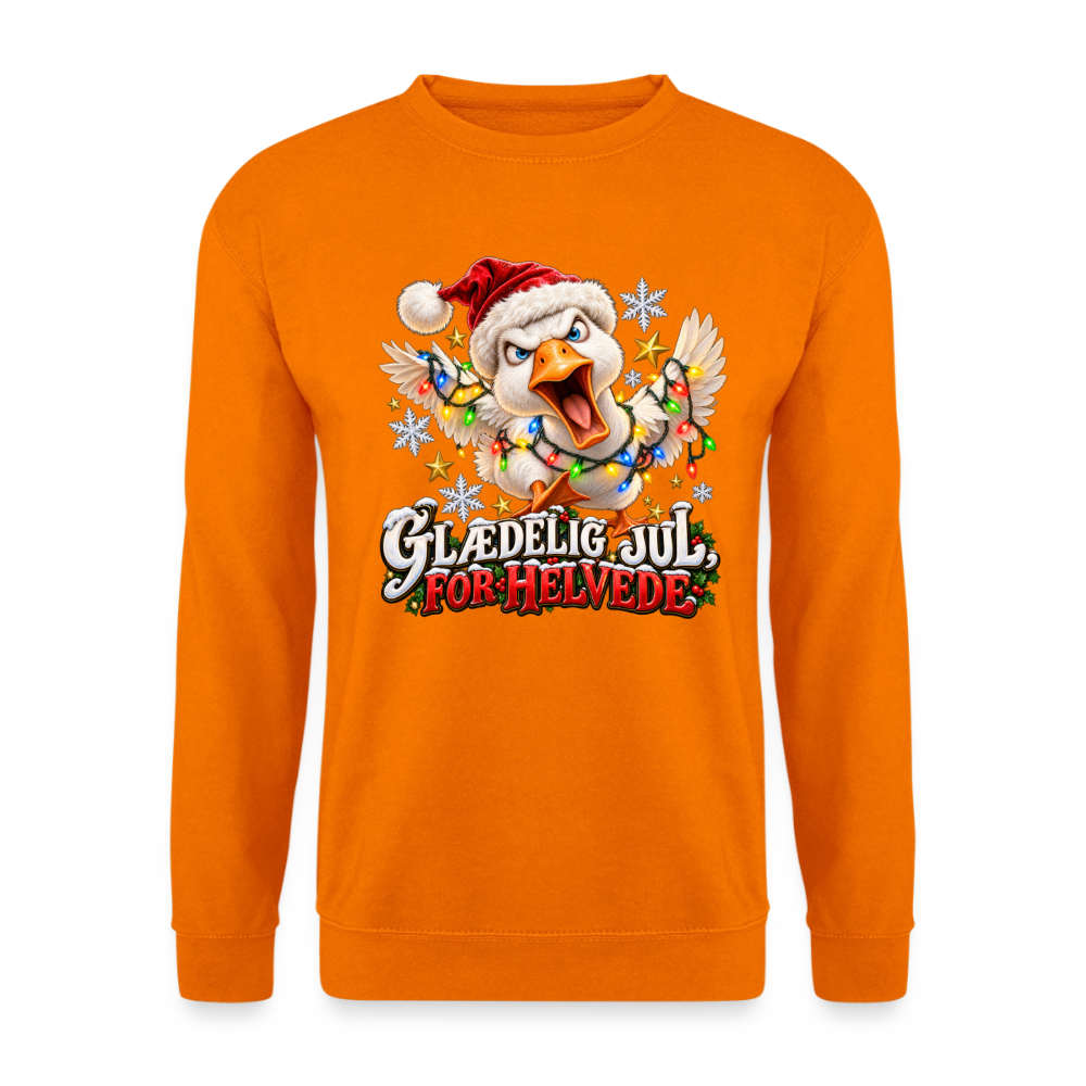 CityShirts - Sweatshirt - Glædelig jul, for helvede – julegås - CS025 - orange