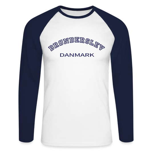 CityShirt - Baseball T-Shirt - Brønderslev - hvid/marineblå