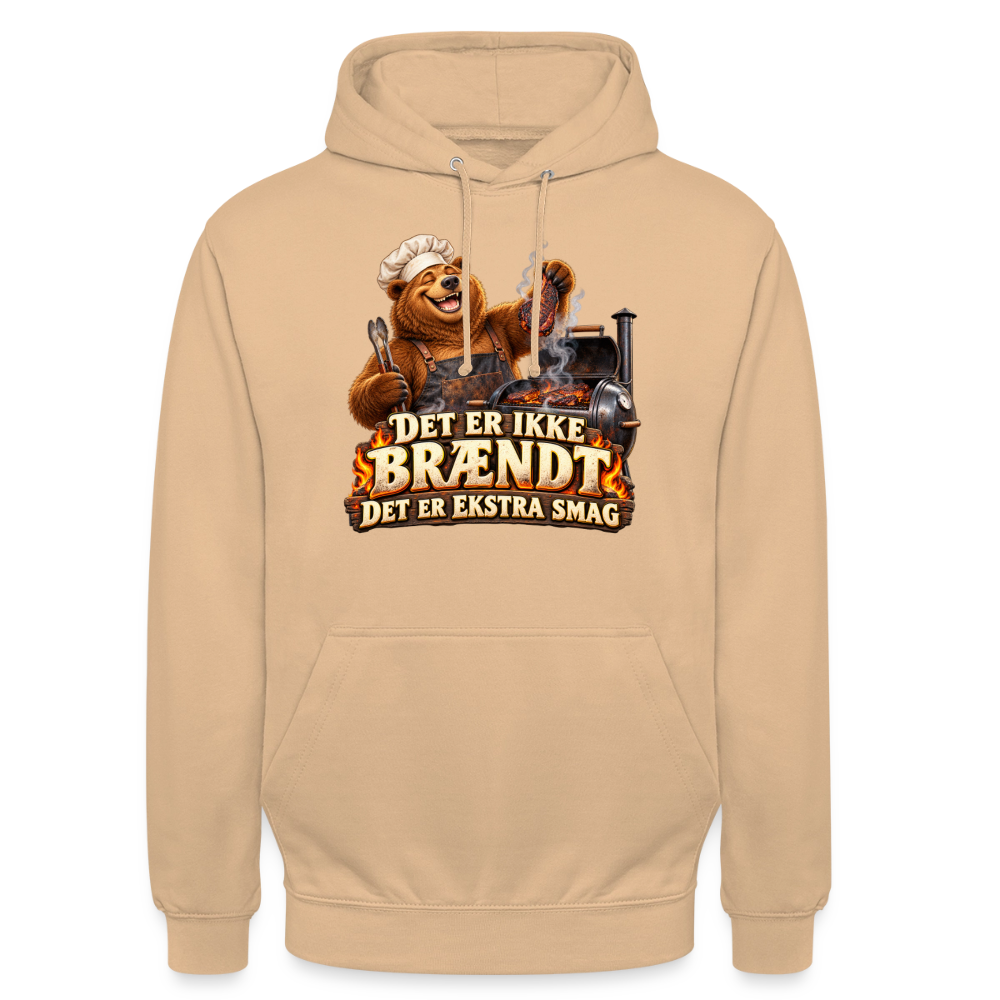 CityShirts - Hoodie - Det er ikke brændt – Det er ekstra smag - CS046 - fersken