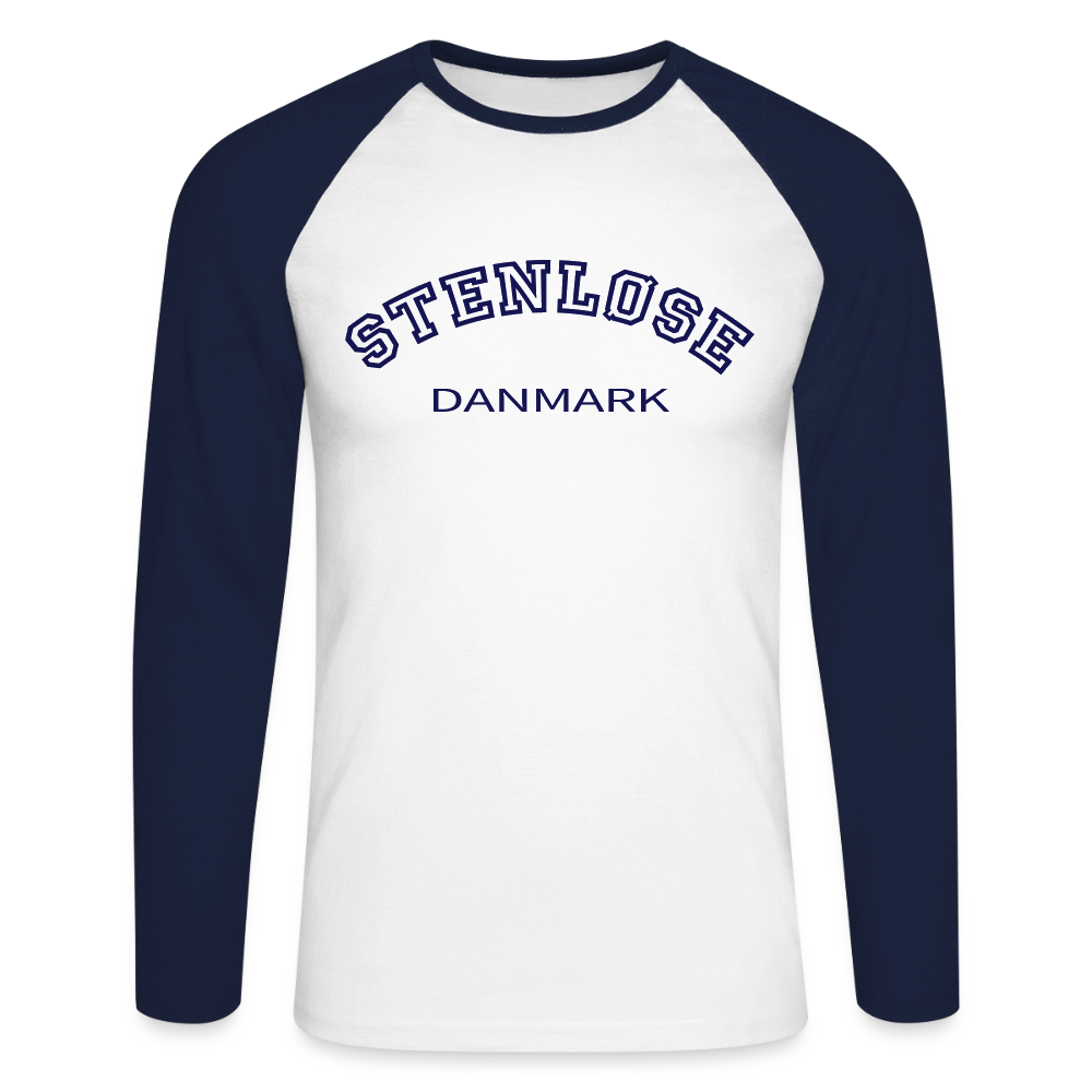 CityShirt - Baseball T-Shirt - Stenløse - hvid/marineblå