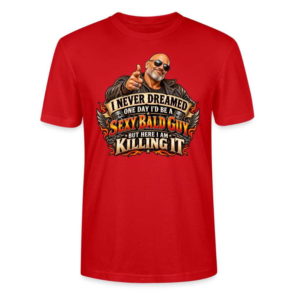 CityShirts - T-shirt - Sexy Bald Guy – Killing It - CS008 - rød