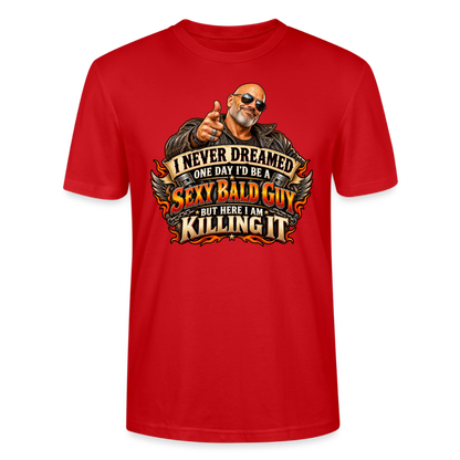 CityShirts - T-shirt - Sexy Bald Guy – Killing It - CS008 - rød