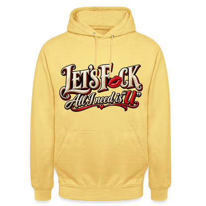 CityShirts - Hoodie - Let’s F CK – All I need is U - CS002 - citrongul