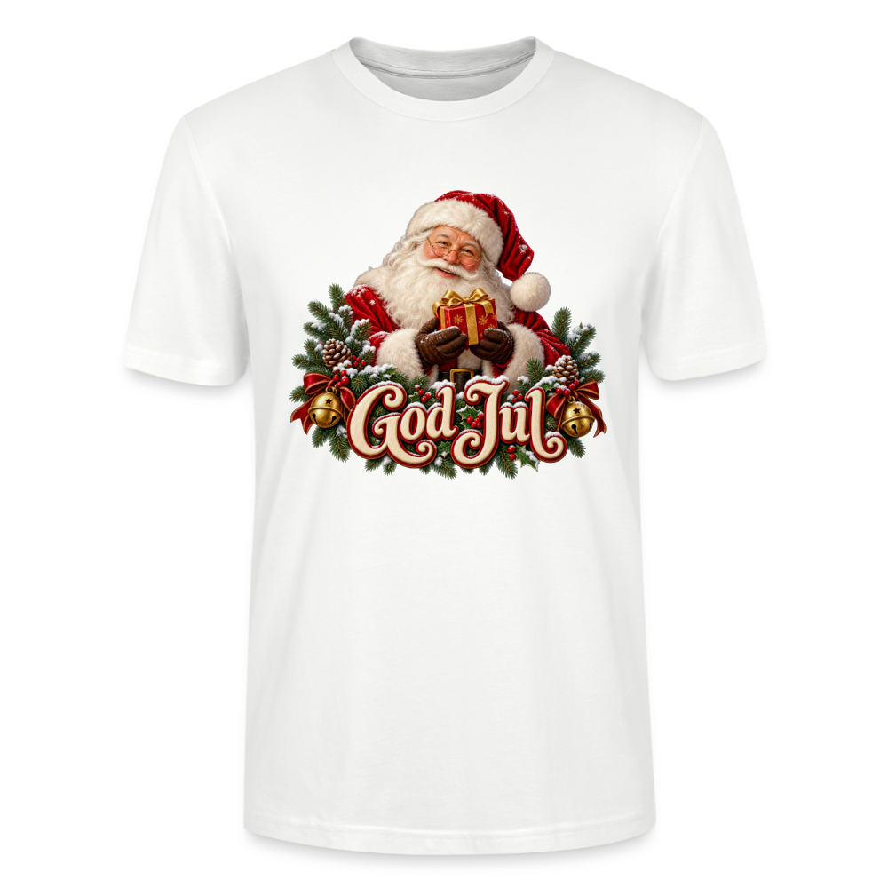 CityShirts - T-shirt - God Jul – klassisk julemand - CS058 - hvid